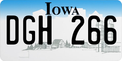 IA license plate DGH266