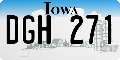 IA license plate DGH271
