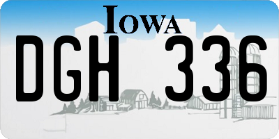 IA license plate DGH336