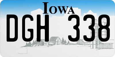IA license plate DGH338