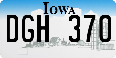 IA license plate DGH370