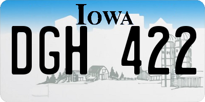 IA license plate DGH422