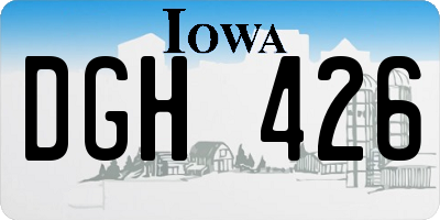 IA license plate DGH426