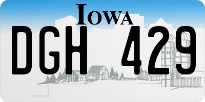 IA license plate DGH429