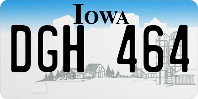 IA license plate DGH464