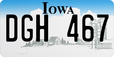 IA license plate DGH467
