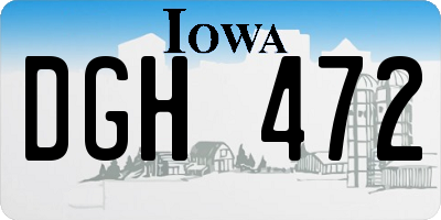 IA license plate DGH472