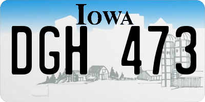 IA license plate DGH473