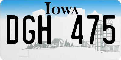 IA license plate DGH475