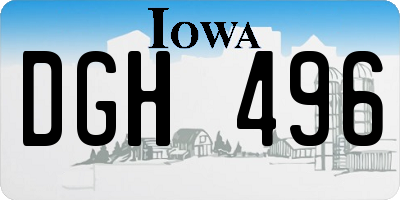 IA license plate DGH496