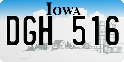 IA license plate DGH516