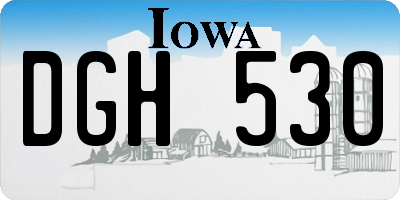 IA license plate DGH530