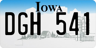 IA license plate DGH541
