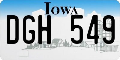 IA license plate DGH549