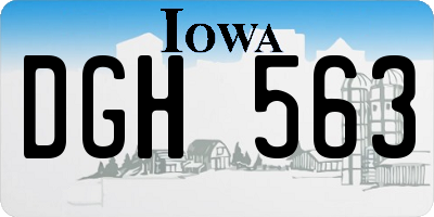 IA license plate DGH563