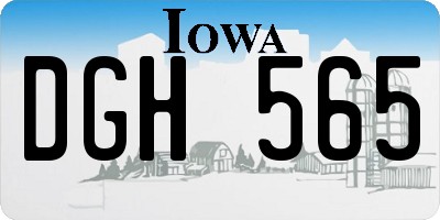 IA license plate DGH565