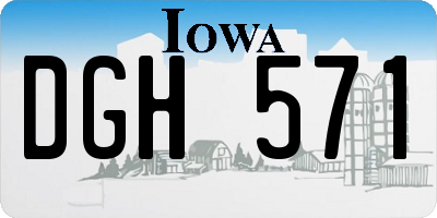 IA license plate DGH571