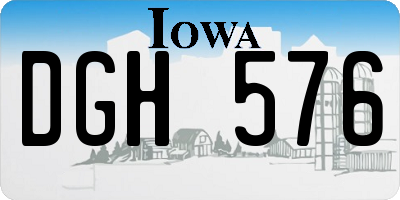 IA license plate DGH576