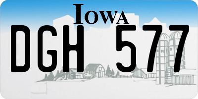 IA license plate DGH577