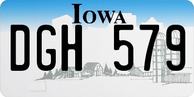 IA license plate DGH579