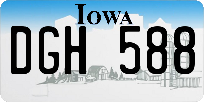 IA license plate DGH588