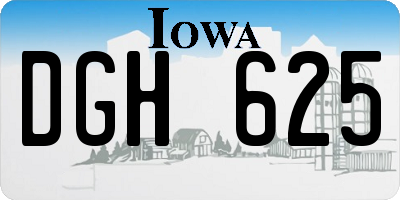 IA license plate DGH625