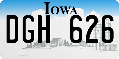 IA license plate DGH626