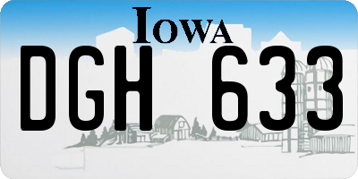 IA license plate DGH633