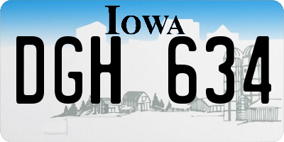 IA license plate DGH634