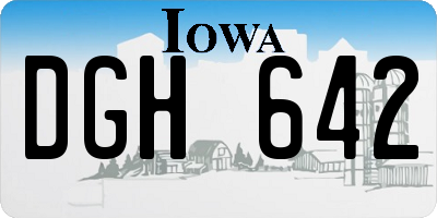 IA license plate DGH642
