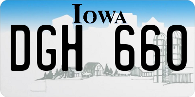 IA license plate DGH660