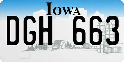 IA license plate DGH663