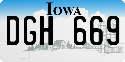 IA license plate DGH669
