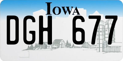 IA license plate DGH677