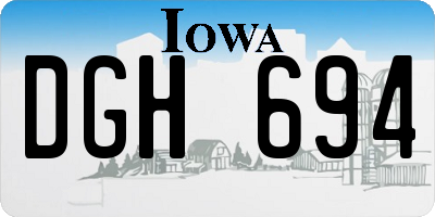 IA license plate DGH694