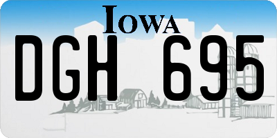 IA license plate DGH695
