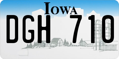 IA license plate DGH710