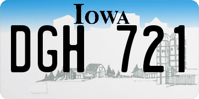 IA license plate DGH721