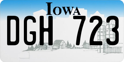 IA license plate DGH723
