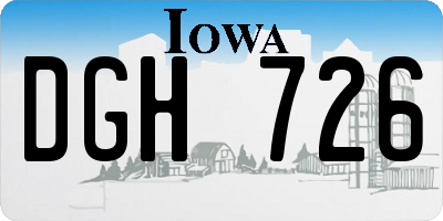 IA license plate DGH726