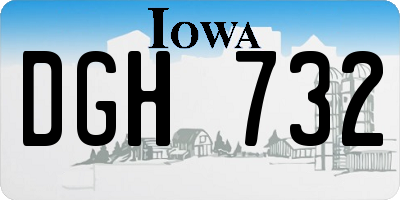 IA license plate DGH732