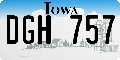IA license plate DGH757