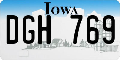 IA license plate DGH769