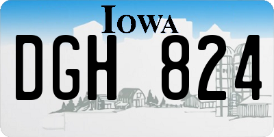 IA license plate DGH824