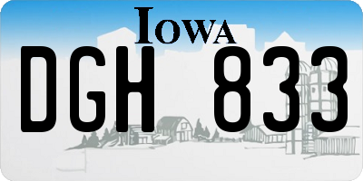 IA license plate DGH833