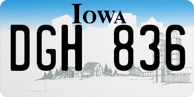 IA license plate DGH836