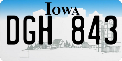 IA license plate DGH843