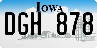 IA license plate DGH878
