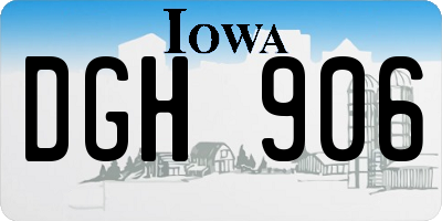 IA license plate DGH906