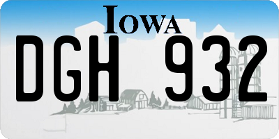 IA license plate DGH932